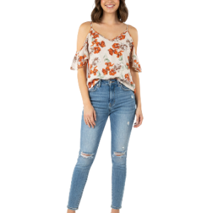 Blusa Estampado Floral Hombros Descubiertos talla SM