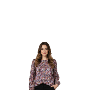 Blusa Estampado Floral Manga Larga talla M