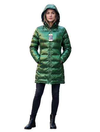 Chaqueta Acolchada Verde Brillante Mujer talla XL (6)