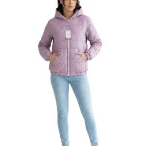 Chaqueta acolchada lila mujer talla L