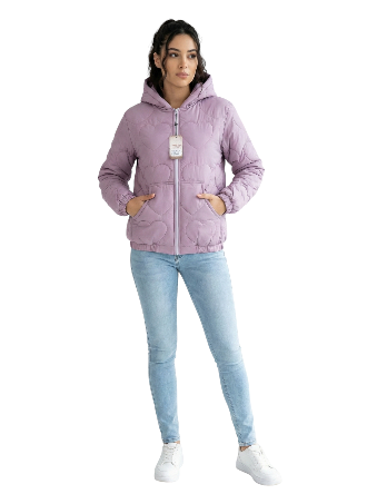 Chaqueta acolchada lila mujer talla L