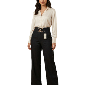 Pantalón Sastrero Wide Leg Negro de Tiro Alto para Mujer talla S aldamariyo nuestra moda (2)