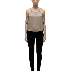Top Hombros Descubiertos Cadenas Beige talla L aldamariyo nuestra moda