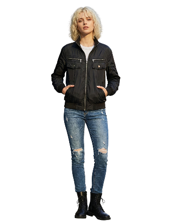 chaqueta bomber negra talla M