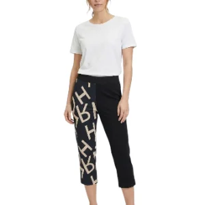 Pantalón capri DKNY con bloques de color y logotipo talla M