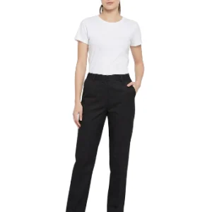 Pantalón de vestir de pierna recta negro talla M