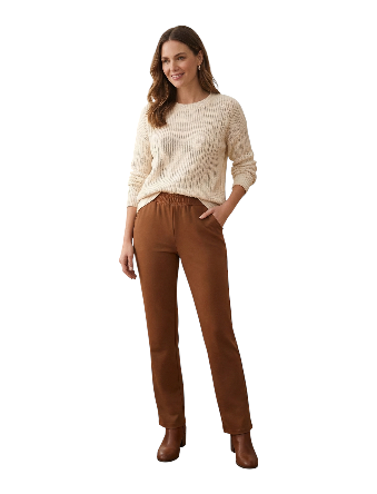 Pantalón café tiro alto