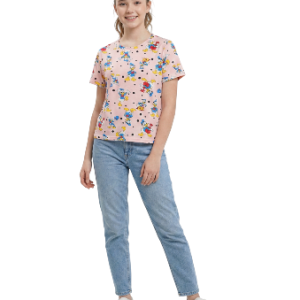 Camiseta Estampado Personajes Animados Mujer