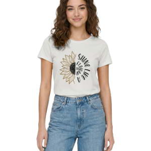 Camiseta blanca con estampado