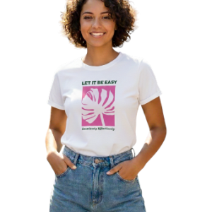 Camiseta con estampado botánico