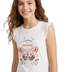 Camiseta gráfica de mariposa