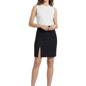 Falda Negra Mini Abertura Lateral Mujer