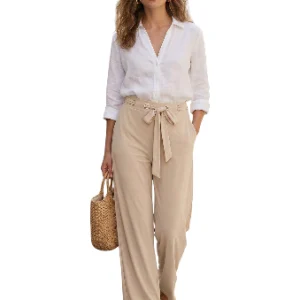 Pantalón Ancho Beige de Verano