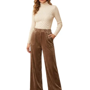 Pantalón de Terciopelo Pata Ancha Mujer ESTANDAR