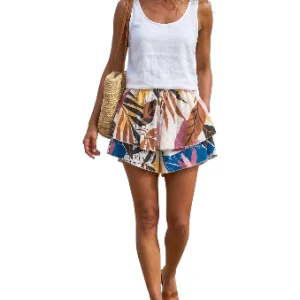 Pantalones Cortos Estampado Tropical