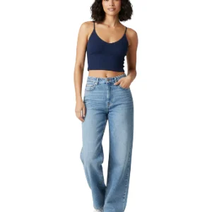 Top Cami Negro Ajustado Tirantes Finos