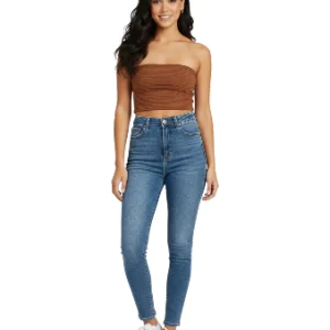 Top Fruncido Bandeau Café