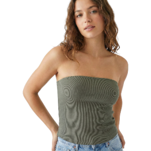 Top bandeau acanalado