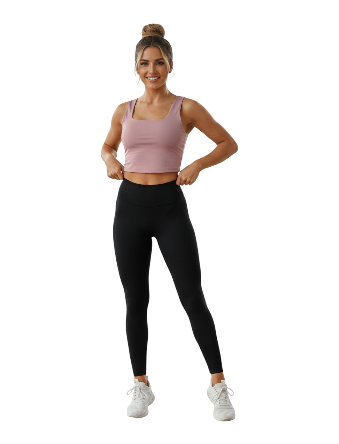 Crop top deportivo con tirantes anchos